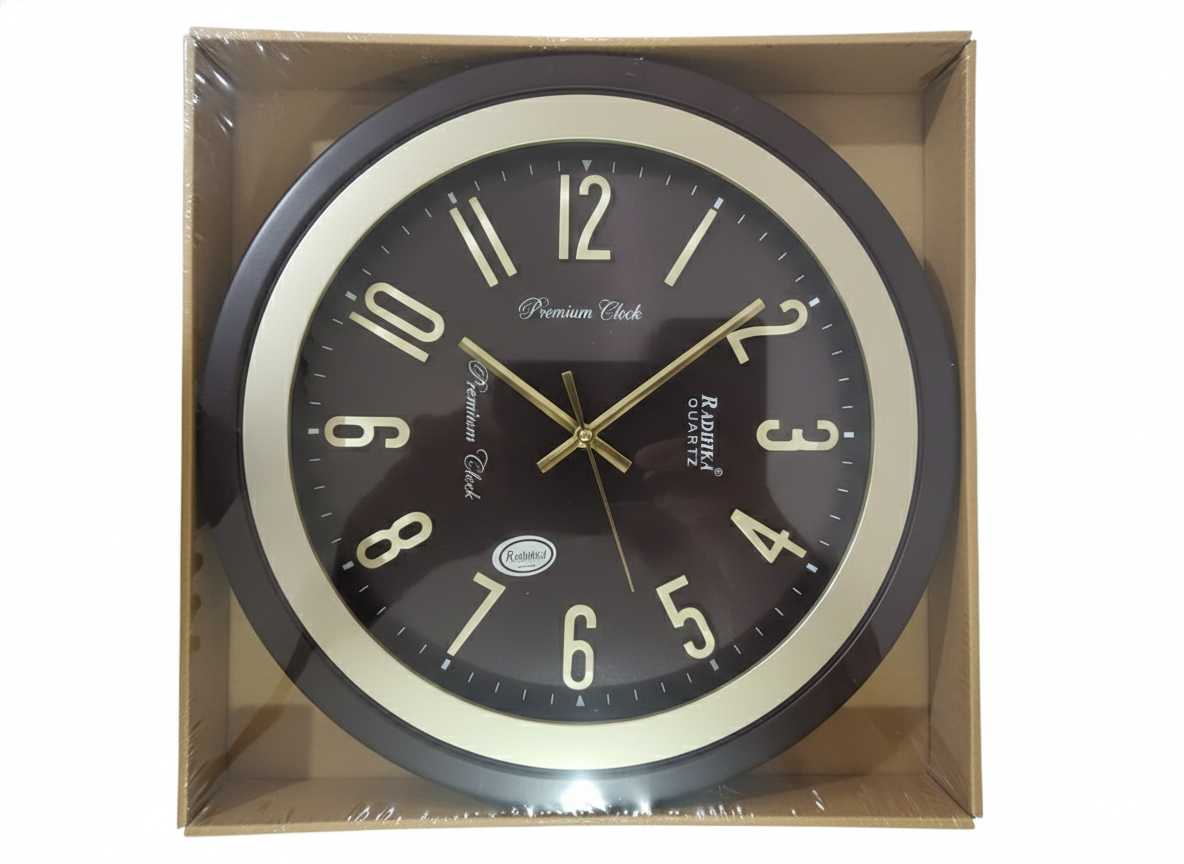 Fashion Club Wall Clock 12 Inch – Silent Non-Ticking Quartz Movement, Premium Glass