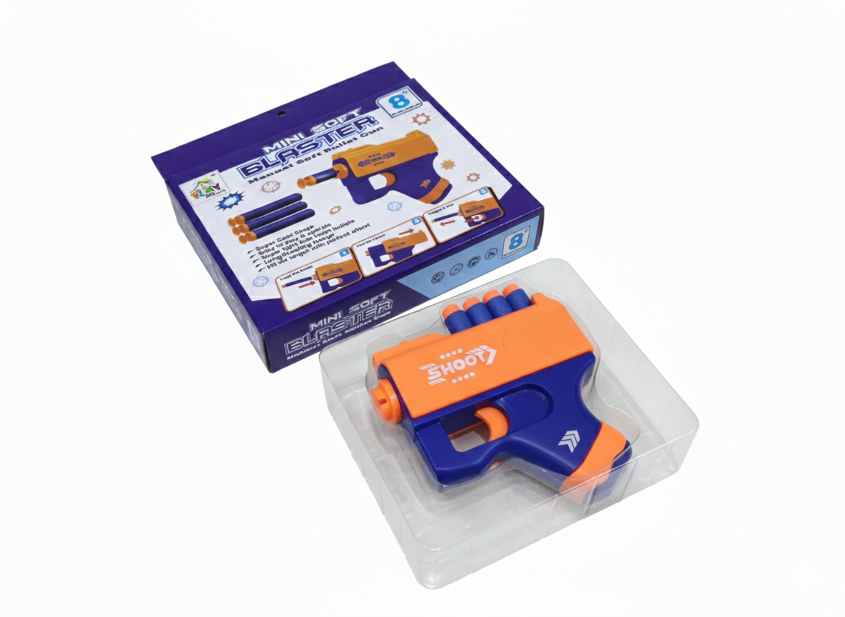 Foam Dart Gun Toy for Kids | Manual Soft Bullet Blaster with Foam Darts