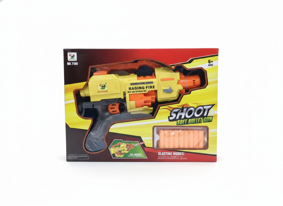 Kids Foam Dart Blaster Gun with 10-Dart Revolving Cylinder