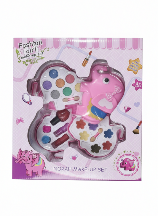 Kids Makeup Kit for Girls | Pretend Play Cosmetic Set with Mirror & Accessories