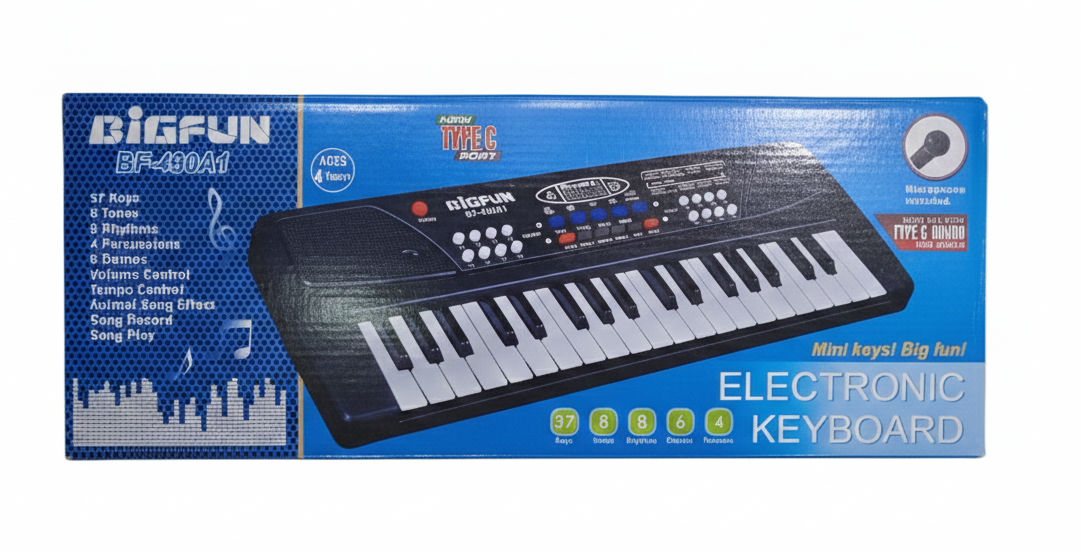 37 Key Electronic Keyboard Piano for Kids – Large Key Music Keyboard with Recording, Demo Songs & Learning Mode, Portable Musical Toy Piano for Beginners Boys & Girls