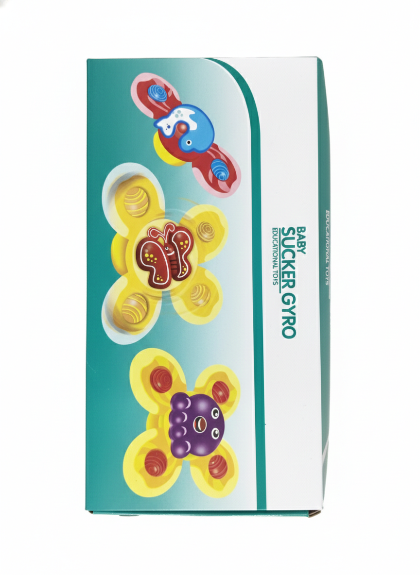 Baby Suction Spinner Toy for Kids | Gyro Fidget Spinner with Suction Cup