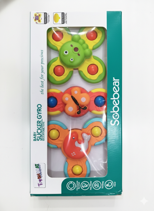 Baby Suction Spinner Toy for Kids | Gyro Fidget Spinner with Suction Cup