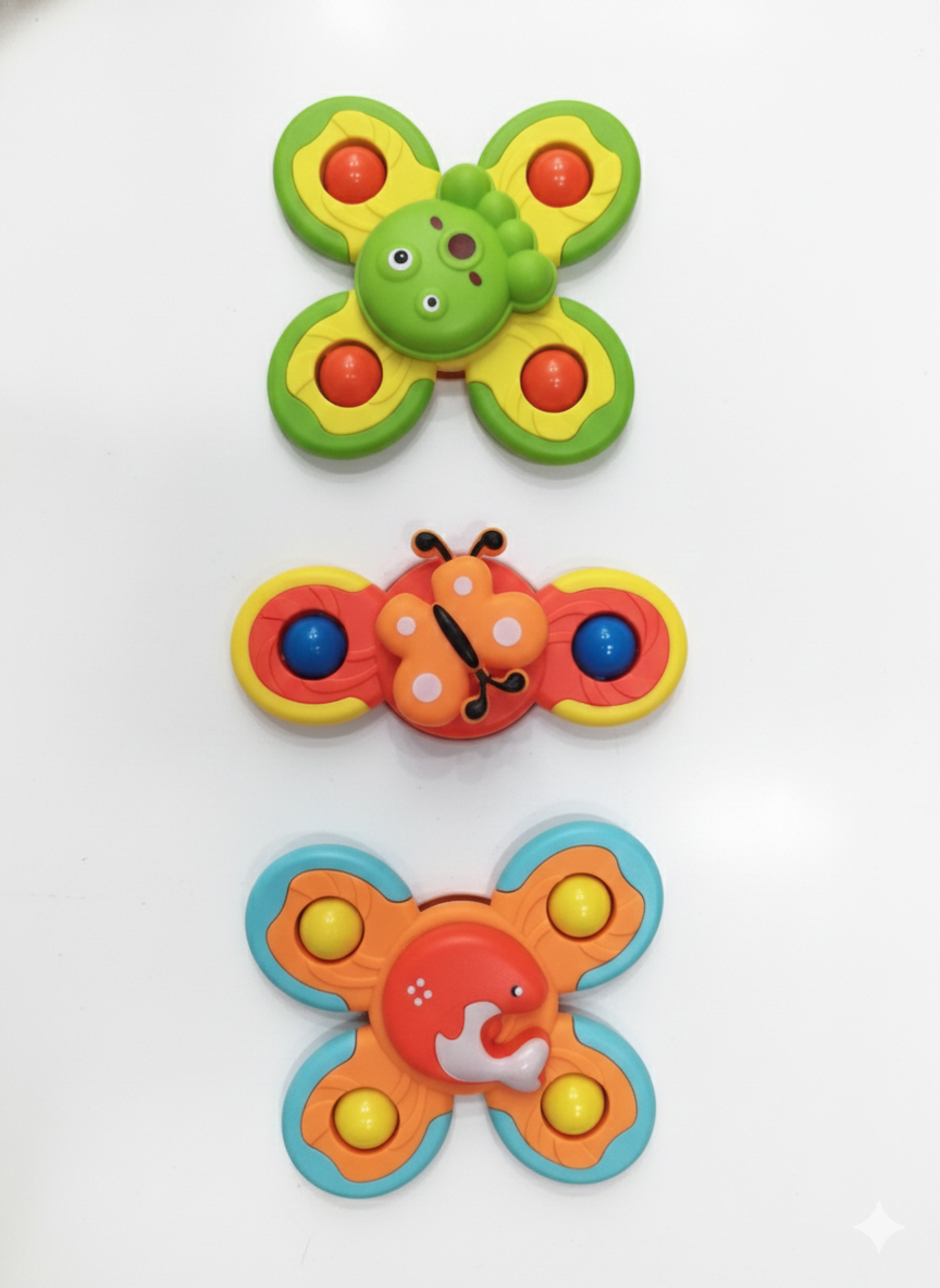 Baby Suction Spinner Toy for Kids | Gyro Fidget Spinner with Suction Cup