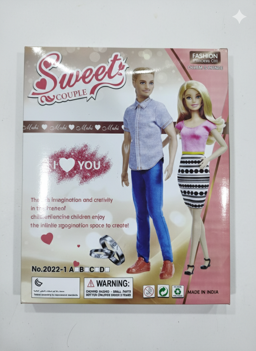 Sweet Couple Doll Set for Girls with 2 Dolls, Accessories & Pretend Play Items, Sister Doll Set with Long Hair & Cute Mini Doll, Kids Gift Toy for Girls Age 3+ (Multicolor)