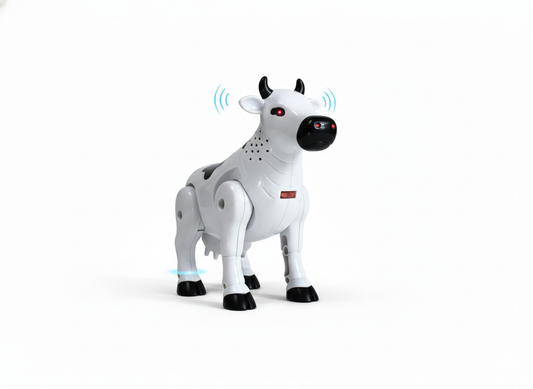Kids Robotic Walking Cow Toy with Music, Lights & Sound Effects
