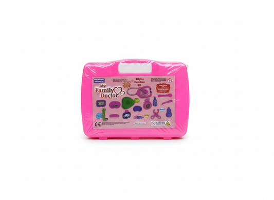Kids Doctor Play Set Toy Kit with 18 Pieces | Pretend Play Medical Kit in Pink Carry Case with Stethoscope & Tool