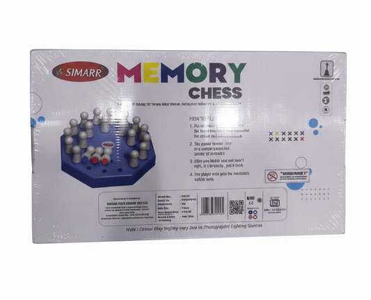 Memory Chess Game for Kids | Wooden/Plastic Memory Training Board Game with Dice & Pegs