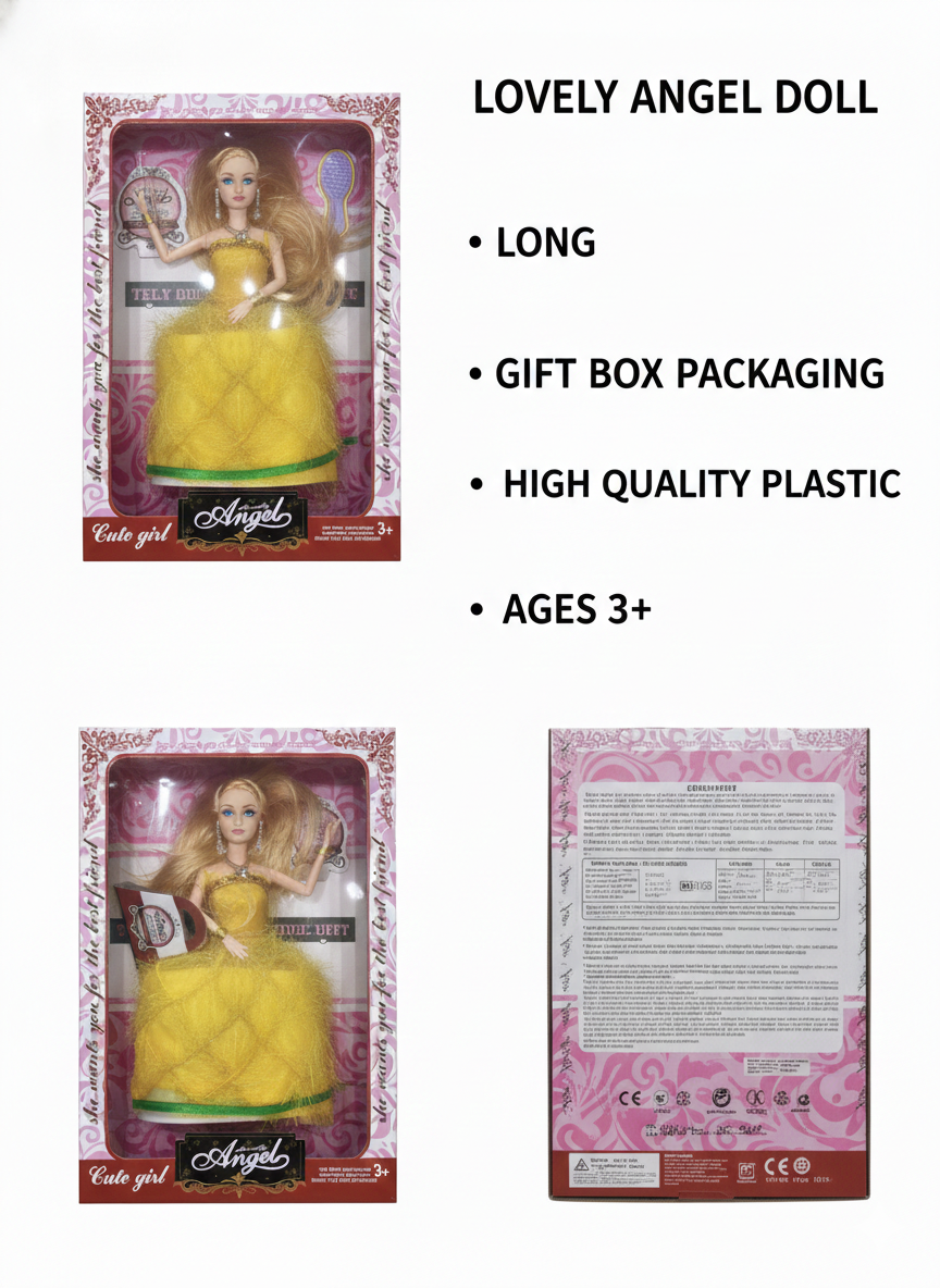 Angel Doll for Girls with Long Hair | Princess Doll Toy with Gift Box Packaging