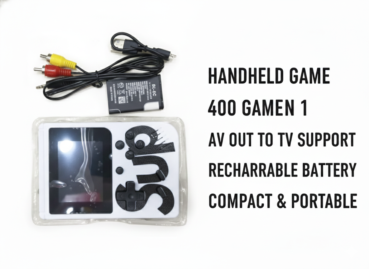 Handheld Gaming Console 400 in 1 | Retro Video Game Player with AV Output to TV