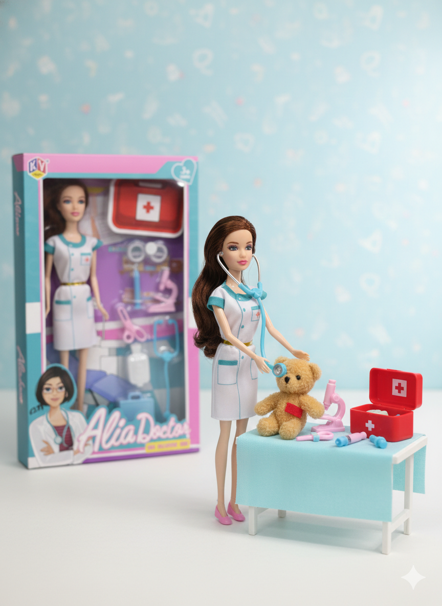 Doctor Doll Set for Girls | Fashion Doll with Medical Kit Accessories