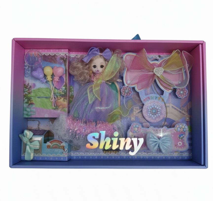 Fantasy Doll Set for Girls | Shiny Doll Series with Dress & Accessories