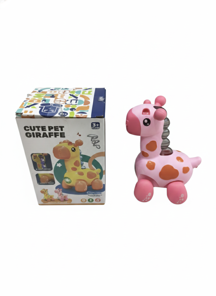 Cute Pet Giraffe Toy for Kids with Music & Moving Neck