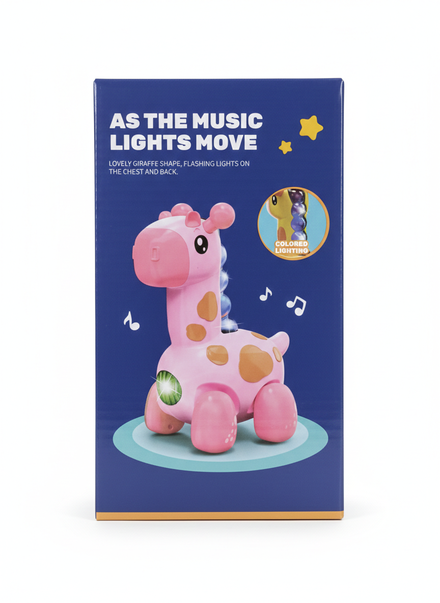 Cute Pet Giraffe Toy for Kids with Music & Moving Neck