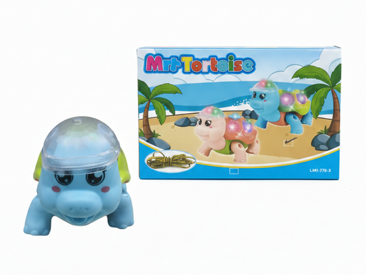 Mr. Tortoise Toy with Lights & Music for Kids | Pull Along Baby Toy with Glowing Shell