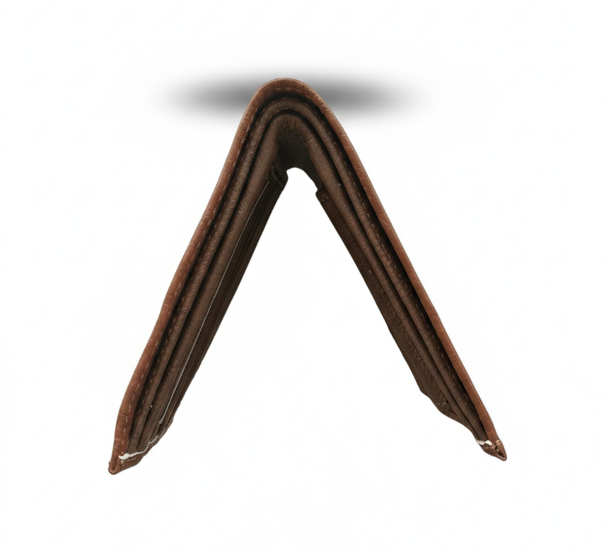 Men’s Genuine Leather Wallet Brown | Bifold Wallet with ID Window, Coin Pocket & Multiple Card Slots