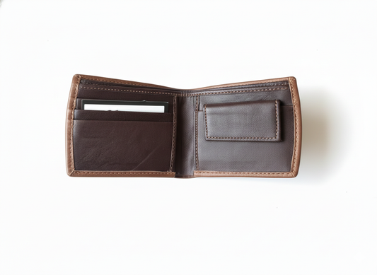 Men’s Genuine Leather Wallet | Bifold Wallet with Coin Pocket & Multiple Card Slots