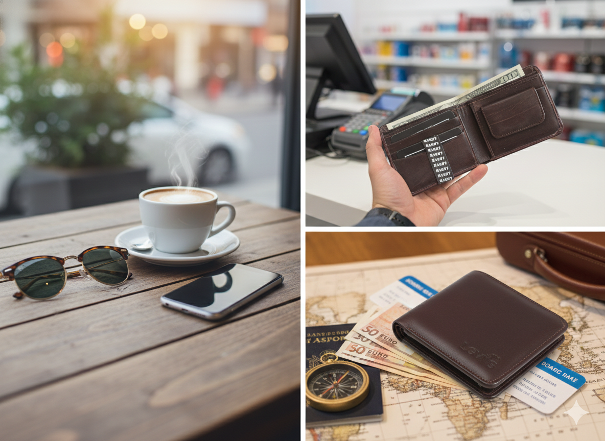 Men’s Genuine Leather Wallet | Bifold Wallet with Coin Pocket