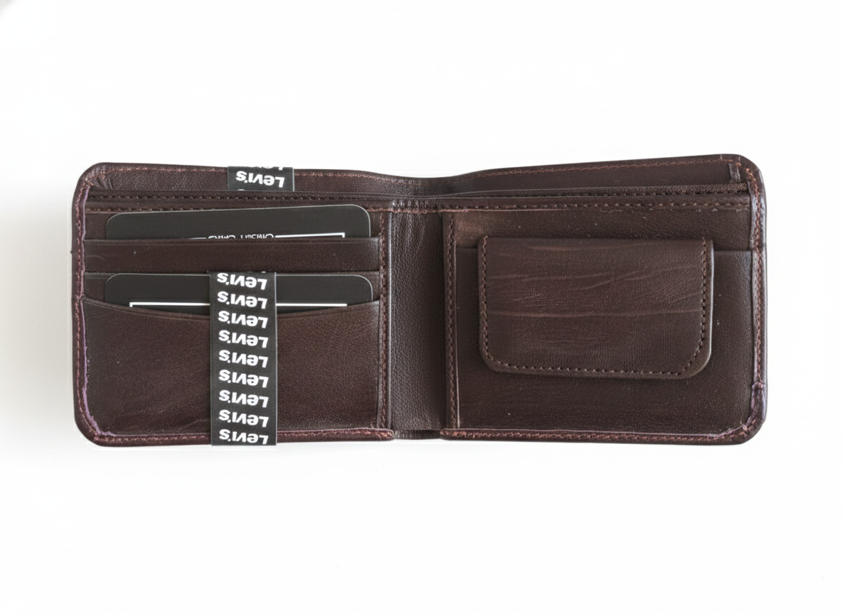 Men’s Genuine Leather Wallet | Bifold Wallet with Coin Pocket
