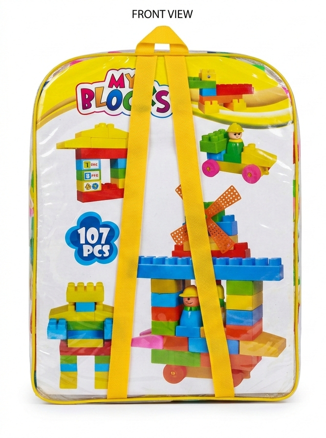 My Blocks Building Toy Set (36 Pieces) | Colorful Plastic Construction Blocks for Kids