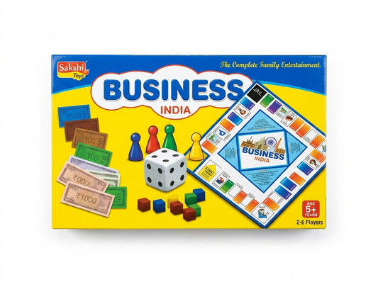 Business Board Game India | Monopoly Style Property Trading Game | Family Strategy Game for Kids & Adults | 2-6 Players |