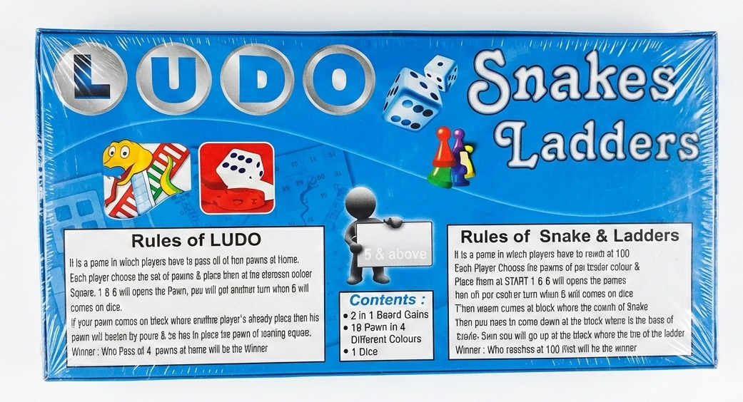 Ludo & Snake and Ladders Board Game Set | 2-in-1 Family Board Game