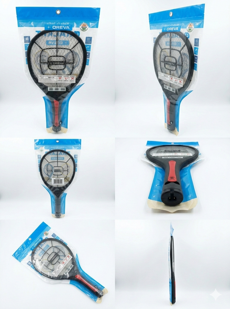 Electric Mosquito Racket Bat Rechargeable with LED Light, High Voltage Mosquito Killer Bat, Insect Zapper for Home & Outdoor (USB Charging, 3000V)