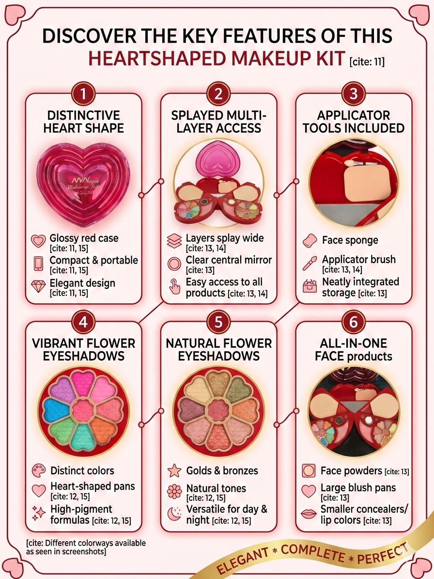 Heart Shape Makeup Kit for Girls & Women