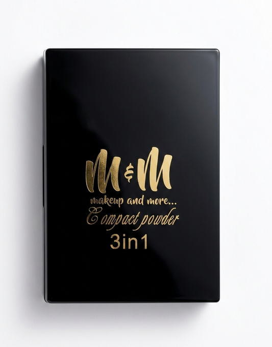 M & M 3 in 1 Compact Powder Makeup Kit for Women
