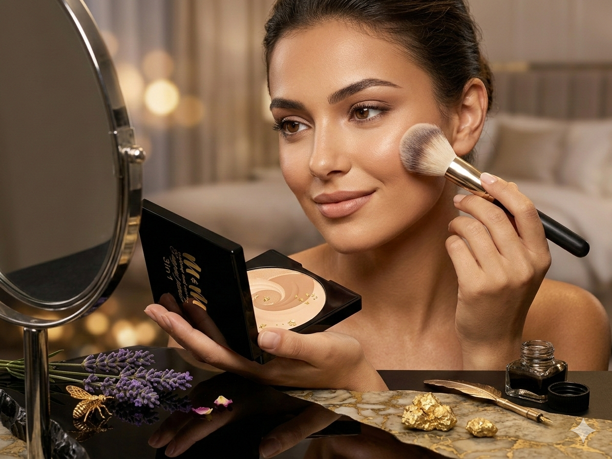 M & M 3 in 1 Compact Powder Makeup Kit for Women