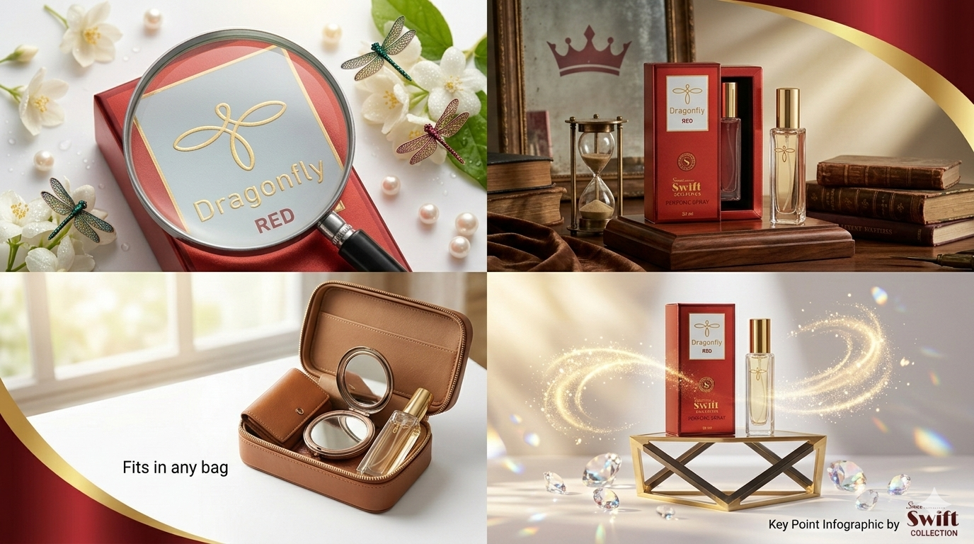 Swift Collection Dragonfly Red Perfume Spray 20 ml | Long Lasting Premium Fragrance for Men & Women