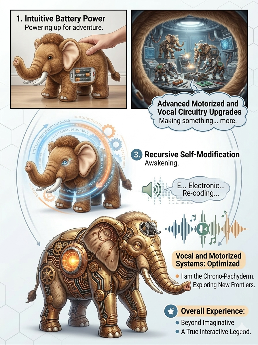 Electronic Plush Elephant Toy with Sound & Walking Action