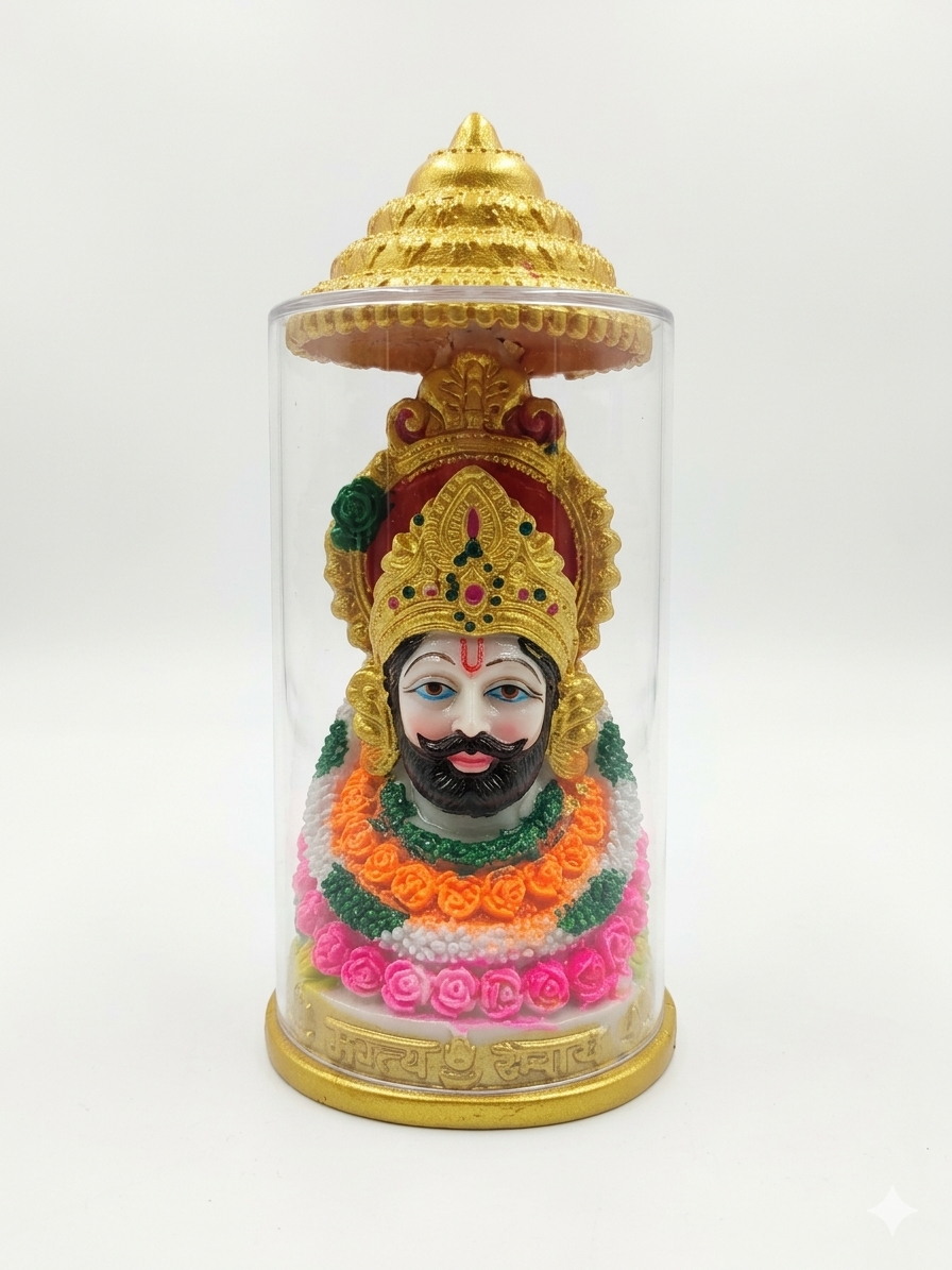 Sai Baba Idol in Dome Frame | Decorative God Statue with Protective Acrylic Cover |