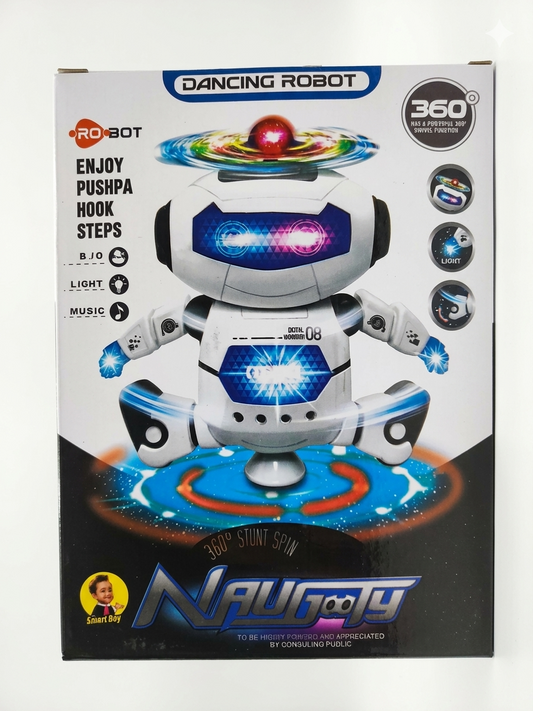 Dancing Robot Toy for Kids with Music & Lights | 360° Rotating Musical Robot Toy