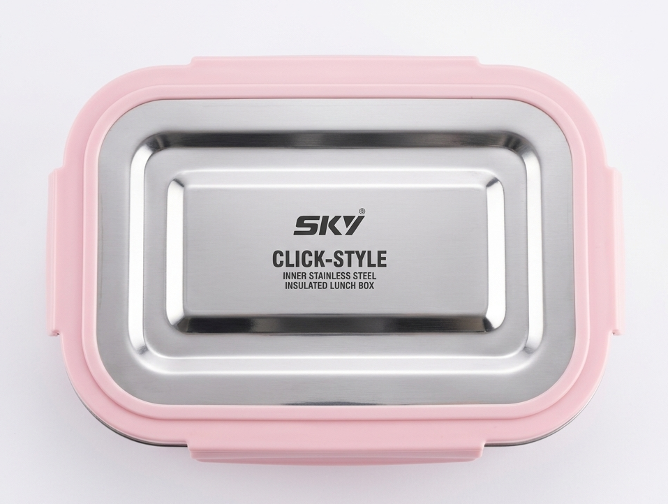 SKV Insulated Lunch Box 710ml | Stainless Steel Inner Leakproof Tiffin Box with Click Lock Lid