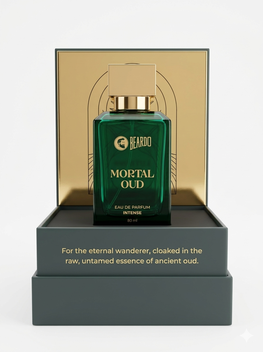 Beardo Mortal Oud Eau De Parfum for Men, 80ml | Long Lasting Luxury Oud Perfume with Musk & Sandalwood