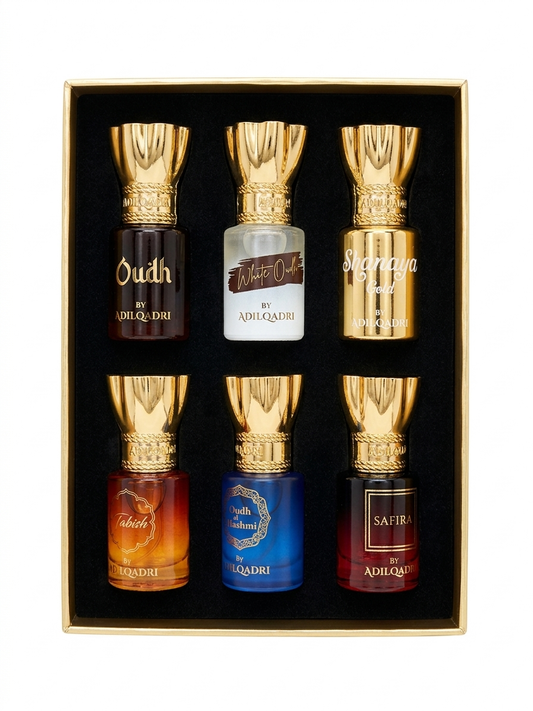 Adilqadri Ultimate Scent Experience Gift Set | 6 x 15ml Miniature Perfumes