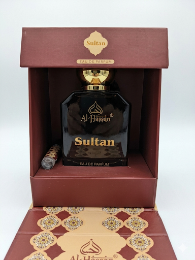 Al-Hassan Sultan Eau De Parfum Gift Set | 100ml EDP + 10ml Roll-On Attar | Luxury Long-Lasting Arabian Perfume for Men | Premium Gift Set
