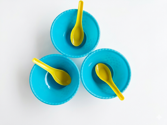 Cereal & Snack Bowl Set with Spoons (6-Piece) – Food-Grade Melamine Bowls, Lightweight & Durable, Dishwasher Safe