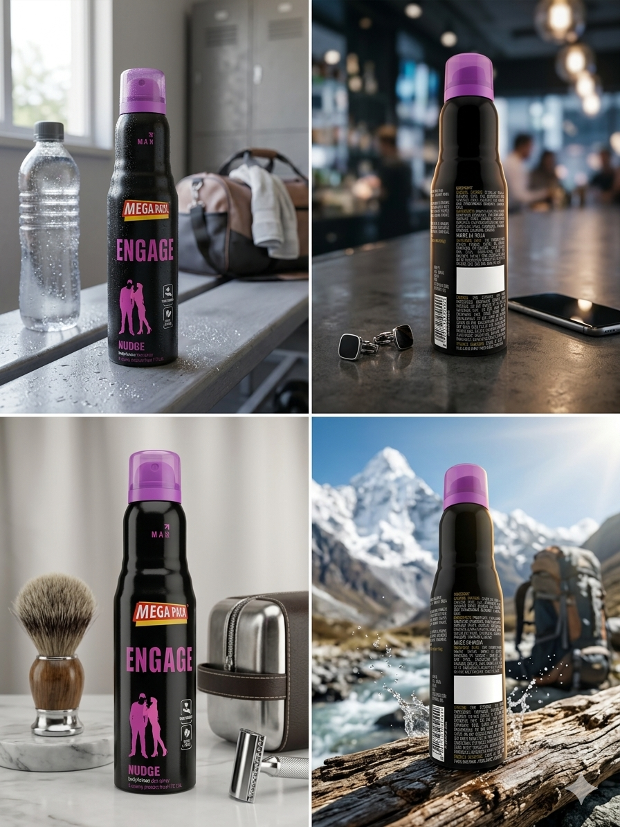 Engage टिक्ल डियोडरेंट स्प्रे फॉर मेन 165ml | लॉन्ग लास्टिंग परफ्यूम बॉडी स्प्रे | नो गैस डियोडरेंट | 24 घंटे की ताजगी | स्किन-फ्रेंडली खुशबू