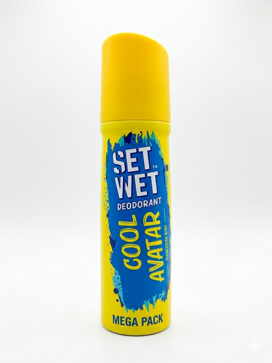 Set Wet Cool Avatar Deodorant for Men, 150ml Mega Pack | 24-Hour Freshness & Odour Protection