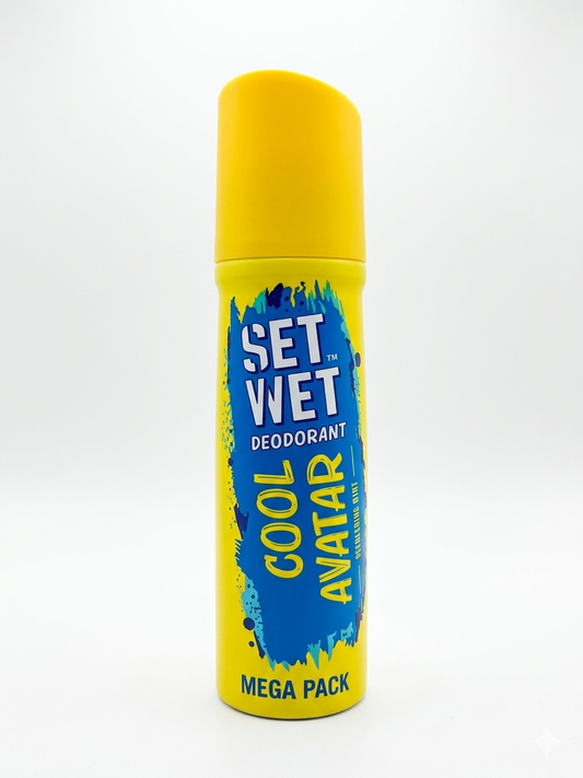 Set Wet Cool Avatar Deodorant for Men, 150ml Mega Pack | 24-Hour Freshness & Odour Protection
