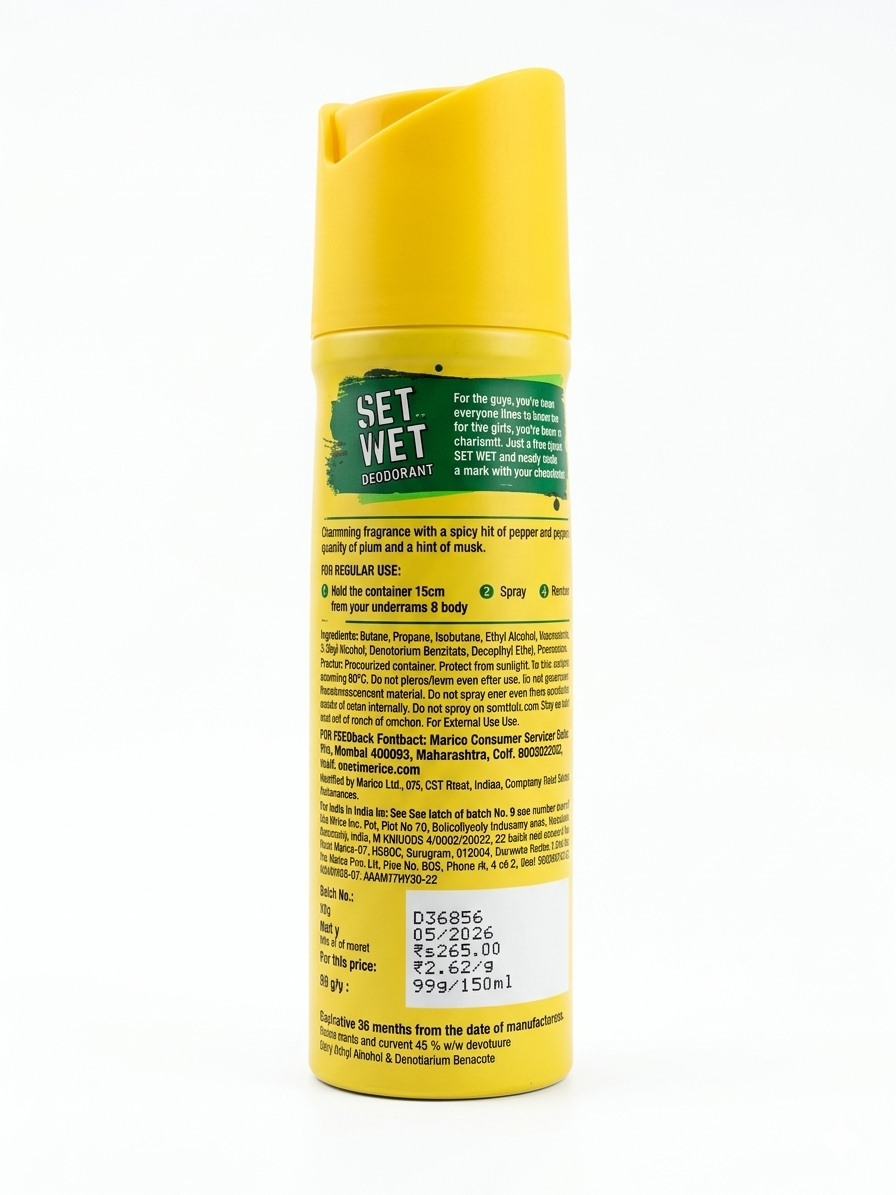 Set Wet Charm Avatar Deodorant for Men, 200ml Mega Pack | 24-Hour Freshness & Odour Protection |