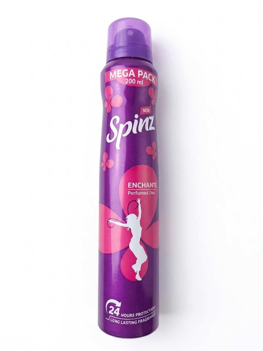 Spinz Enchante Perfumed Deo for Women, 200ml Mega Pack | 24-Hour Odour Protection