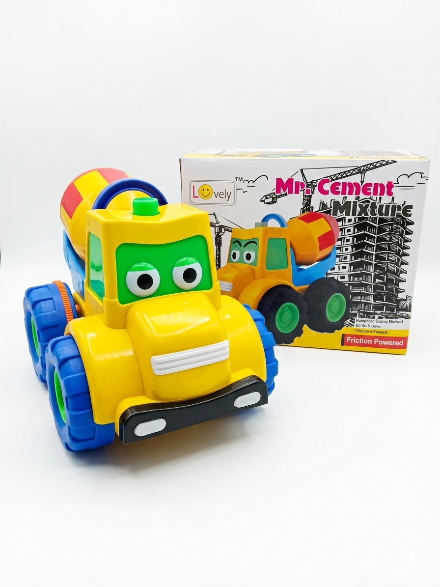 🚧 Product Title (SEO Optimized)  Mr. Cement Mixer Toy Truck for Kids – Battery Operated Construction Vehicle with Lights, Sound & Dual Speed, Realistic Mixer Toy for Boys & Girls (3+ Years)