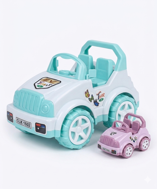 Kids Jeep Toy Car with Manual Steering – Big Size Off-Road Vehicle with Rear Cargo Space, Friction Powered Toy Car for Boys & Girls (3+ Years)