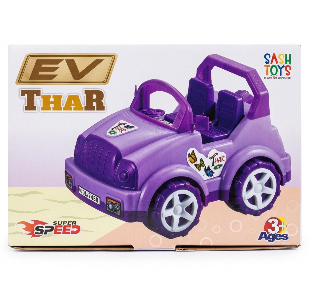 Kids Jeep Toy Car with Manual Steering – Big Size Off-Road Vehicle with Rear Cargo Space, Friction Powered Toy Car for Boys & Girls (3+ Years)