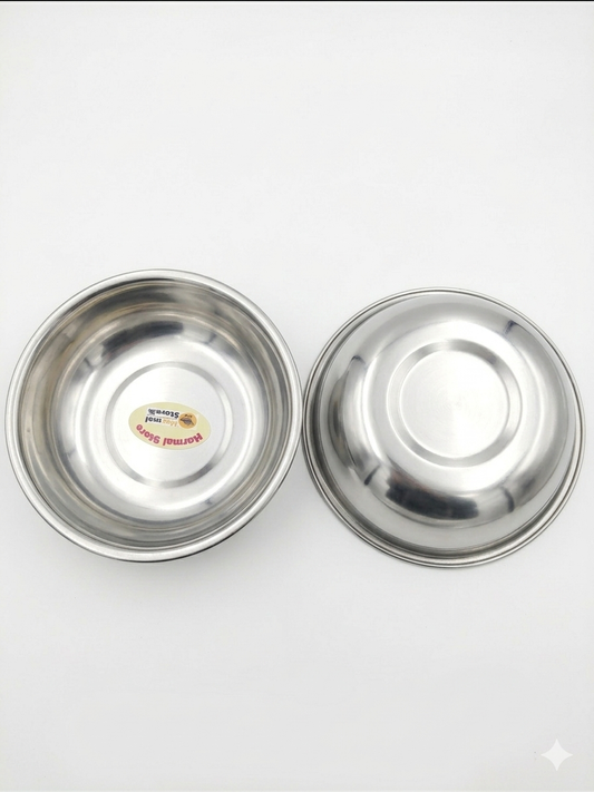 Stainless Steel Bowl Set (1.2L) – 304 Food Grade Mixing & Pet Feeding Bowl, Rust-Proof, Easy to Clean, Multi-Purpose Kitchen & Pet Bowl