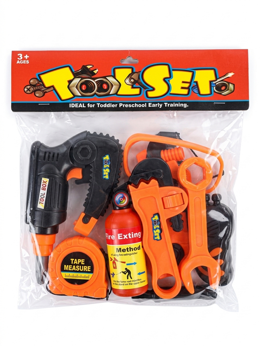 Kids Tool Set Toy (9 Pieces) | Pretend Play Tool Kit with Screwdriver, Wrench, Pliers & Measuring Tape