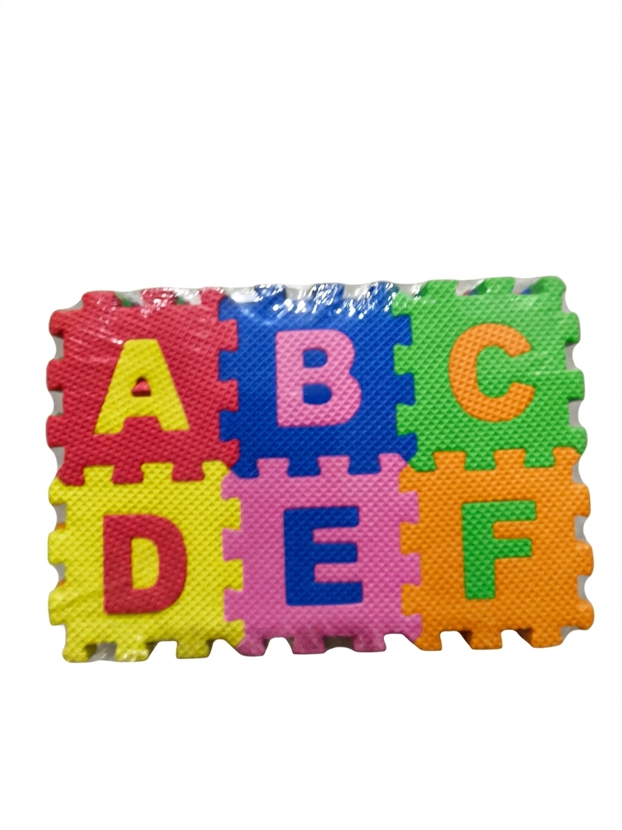Kids EVA Foam Alphabet Puzzle Mat (A–F Set) | Interlocking Floor Play Mats with Letters | Non-Slip, Soft Foam Tiles for Baby Play Area & Learning